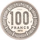 Central African Republic. Essai 100 Francs, 1978 Choice Brilliant Unc - 2