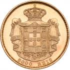 Portugal. 5000 Reis, 1889 NGC MS61 - 2