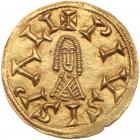 Visigoths. Reccared I, 586-601. Gold Tremissis (1.57 g) EF