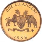 Swaziland. 1 Lilangeni, 1968 NGC PF67 UC - 2