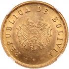 Bolivia. 14 Gramos (20 Bolivianos), 1952 NGC MS61 - 2