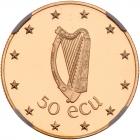 Ireland. 50 Ecu, 1990 NGC PF69 UC - 2