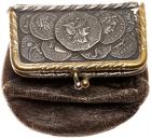 Antique Coin Purse featuring Roman Coins VF