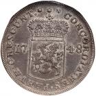 Netherlands: Zeeland. 2 Silver Ducats, 1748 NGC AU58 - 2