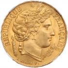 France. 20 Francs, 1851-A NGC MS65