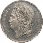 France. Esssai 5 Francs, 1848 NGC MS64