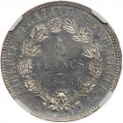 France. Esssai 5 Francs, 1848 NGC MS64 - 2