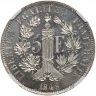 France. Essai 5 Francs, 1848 NGC MS63 - 2