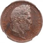 France. Bronze Pattern (Essai) 5 Francs, 1831 NGC MS64 BR