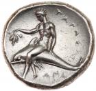 Calabria, Taras. Silver Nomos (7.81 g), ca. 302-290 BC EF - 2