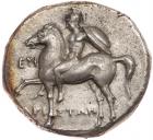 Calabria, Taras. Silver Nomos (6.47 g), ca. 272-240 BC Superb EF