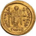 Justinian I. Gold Solidus (4.18 g), 527-565 VF - 2