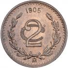 Mexico. 2 Centavos, 1905-Mo NGC MS65 BR