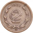 Mexico. 2 Centavo, 1922-Mo NGC VG10 BR