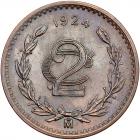 Mexico. 2 Centavos, 1924-Mo NGC MS63 BR