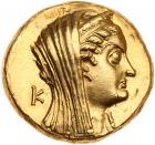 Ptolemaic Kingdom. Arsinoe II, wife of Ptolemy II. Gold Mnaieion (27.36 g), died