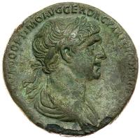 Trajan, AD 98-117. AE Sestertius (19.31g) VF VF