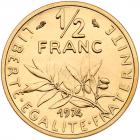 France. Republic Gold Piefort 1/2 Franc, 1974 NGC Proof 67 - 2