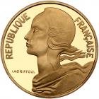 France. Republic Gold Piefort 10 Centimes, 1974 NGC PF68 UC