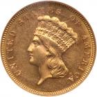 1885 $3 Gold NGC MS62