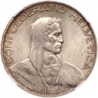 Switzerland. 5 Francs, 1925-B NGC MS62