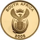 South Africa. R2 ( 1/4 Ounce) and Gold Medallion Launch Set, 2005 Gem Proof