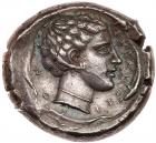 Sicily, Syracuse. Second Democracy. Silver Tetradrachm (17.13 g), 466-405 BC Abo - 2