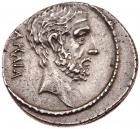 Q. Servilius Caepio Brutus. Silver Denarius (3.99 g), 54 BC EF