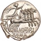 M. Aburius M.f. Geminus. Silver Denarius (3.86 g), 132 BC Superb Mint State - 2