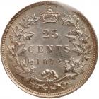 Canada. 25 Cents, 1872 H ICCS MS63 - 2