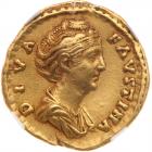 Diva Faustina Senior, wife of Antoninus Pius. Gold Aureus (7.08g), died AD 140/1