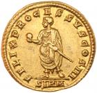 Constantine II. Gold Solidus (4.36 g), as Caesar, AD 317-337 EF - 2