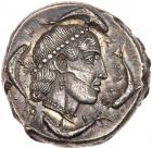 Sicily, Syracuse. Second Democracy. Silver Tetradrachm (17.28 g), 466-405 BC Sup - 2