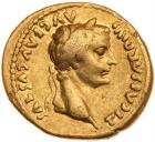 Tiberius. Gold Aureus (7.47 g), AD 14-37 Fine