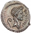 Julius Caesar. Silver Denarius (4.10 g), 40 BC. Nearly Mint State