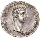 Gaius Caligula, with Germanicus. Silver Denarius (3.54 g), AD 37-41. EF - 2