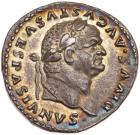 Divus Vespasian. Silver Denarius (3.48 g), died AD 79. Superb EF Superb EF