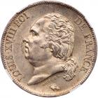 France. 5 Francs, 1822-A NGC MS62