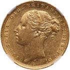 Australia. Sovereign, 1872M NGC AU58