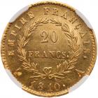 France. 20 Francs, 1810-A NGC MS62 NGC MS62 - 2