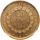 France. 20 Francs, 1848-A NGC MS61 NGC MS61 - 2