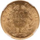 France. 10 Francs, 1862-A NGC MS61 - 2