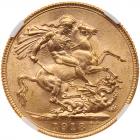 British India. Sovereign, 1918-I NGC MS64 - 2