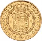 Mexico. 8 Escudos, 1799-Mo FM About Unc - 2