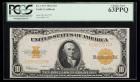 1922, $10 Gold Certificate. PCGS Choice New 63PPQ