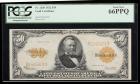 1922, $50 Gold Certificate. PCGS Gem New 66PPQ