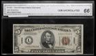 1934-A, $5 World War II Emergency Note CGA Gem Unc