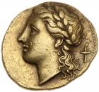 Syracuse. Struck under Agathokles, 310-300 BC. Electrum 50 Litrai (3.62g) Choice