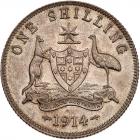 Australia. Shilling, 1914-L NGC MS64 - 2