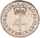 Great Britain. Fourpence, 1689 NGC MS63 - 2